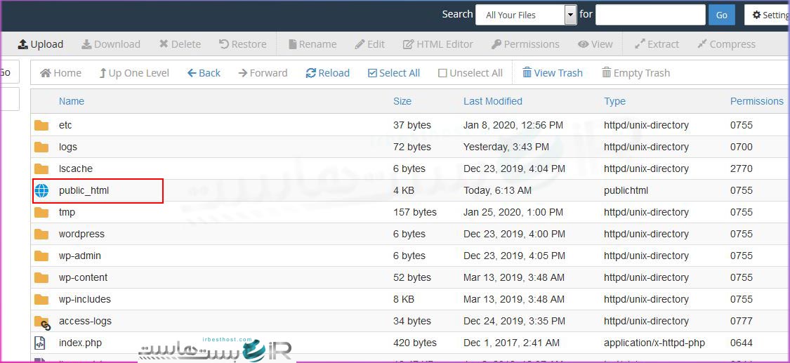رمز عبور پوشه ها در سی پنل