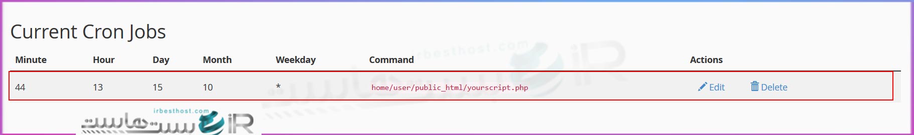 مراحل ایجاد cron jobs